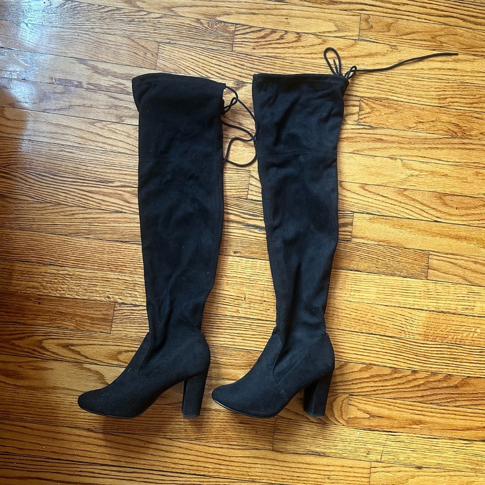 SOLD velvet over the knee boots